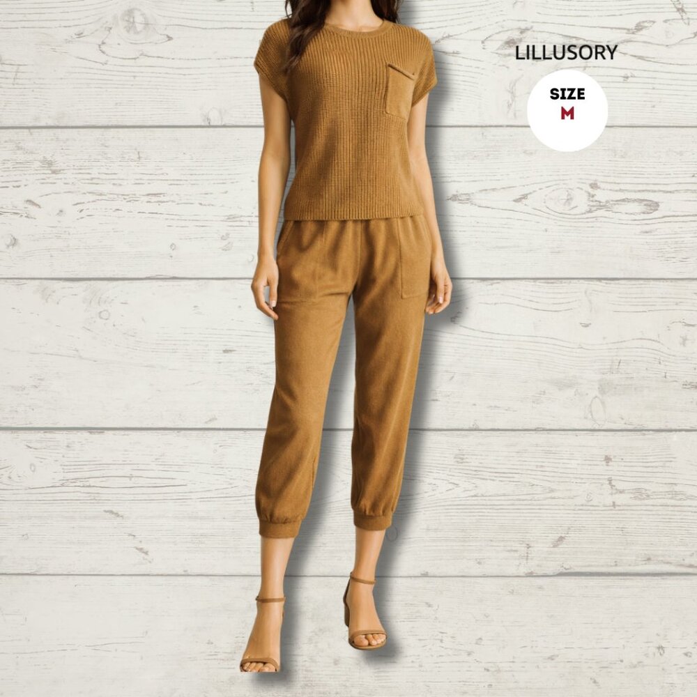 Lillusory 2-Piece Knit Set – Light Tan | Size Medium